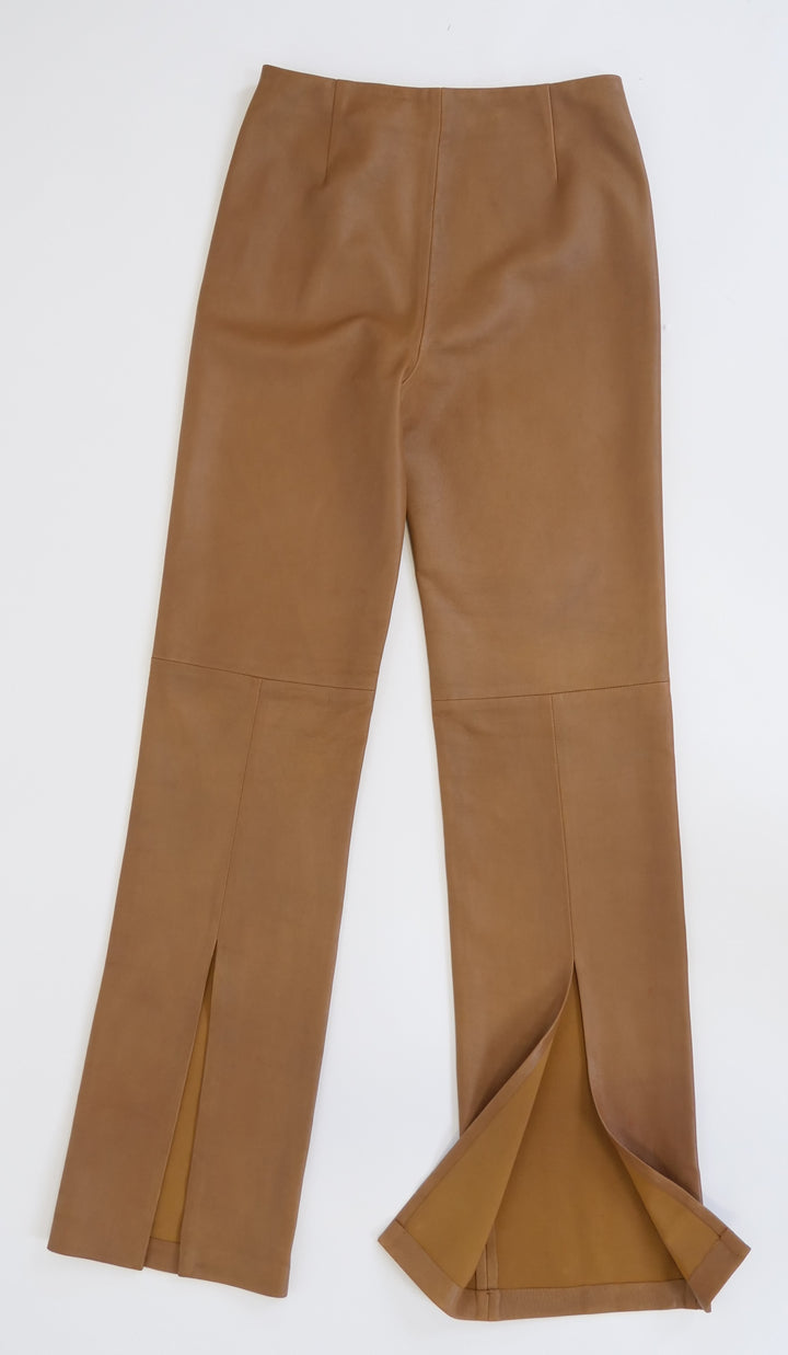 Kathleen Broek - Lam Dior Bonded Leather-Dames - Karamel