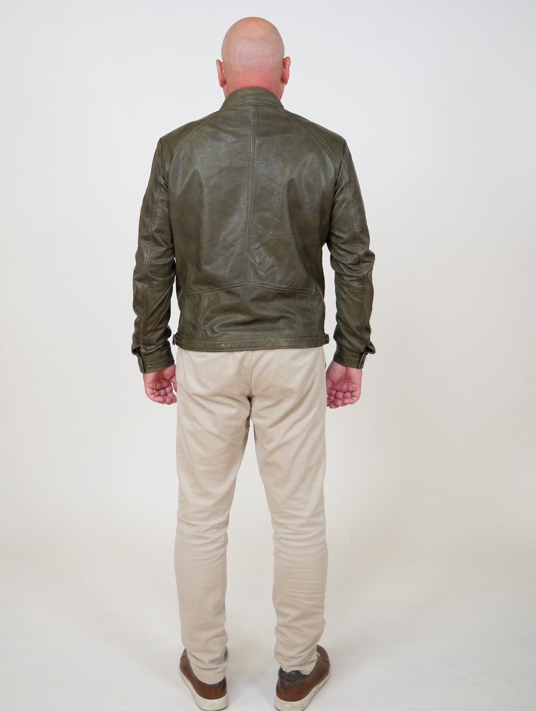 Isilio, 62 cm. - Krave - Lamme Polsk Nappa Læder - Mand - Oliven
