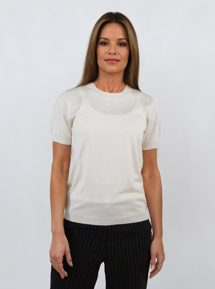SY-E002 Kvennaskyrta - Cashmere Blend - Kvenna - Fílabein