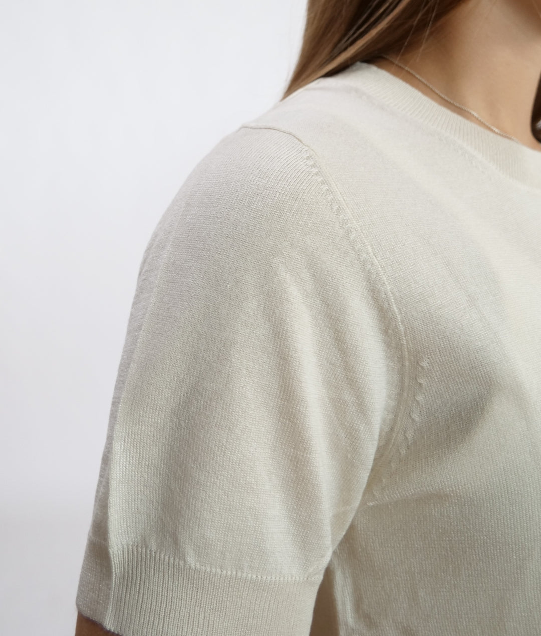 SY-E002 Kvennaskyrta - Cashmere Blend - Kvenna - Fílabein