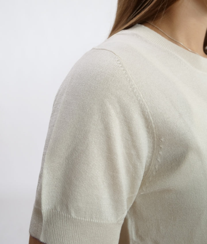 SY-E002 Kvennaskyrta - Cashmere Blend - Kvenna - Fílabein