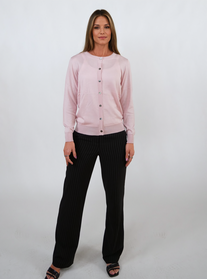 SY-E004 Dame cardigan - 100% Pure Cashmere - Dame - Blush