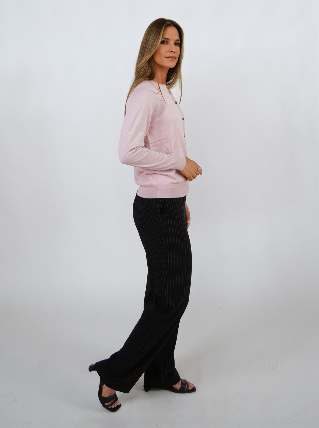 SY-E004 Dame cardigan - 100% Pure Cashmere - Dame - Blush