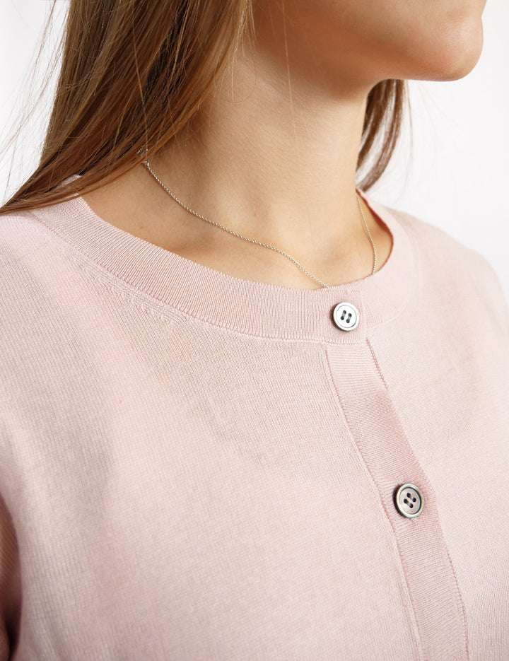 SY-E004 Dame cardigan - 100% Pure Cashmere - Dame - Blush