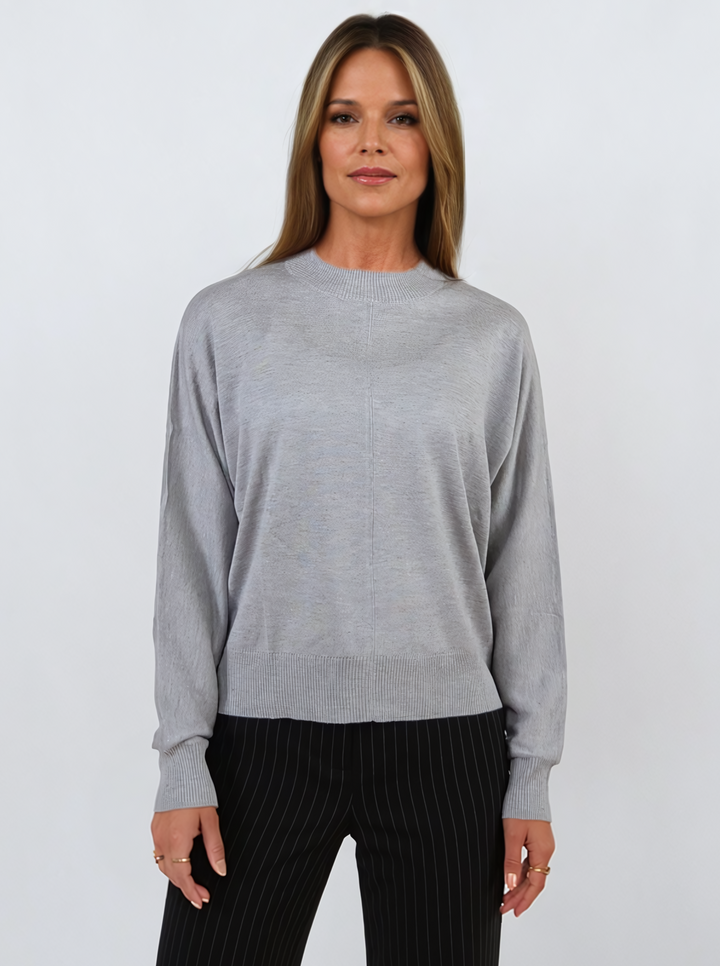 WOCA24011 Camicia da donna - Misto cashmere - Donna - Nebbia