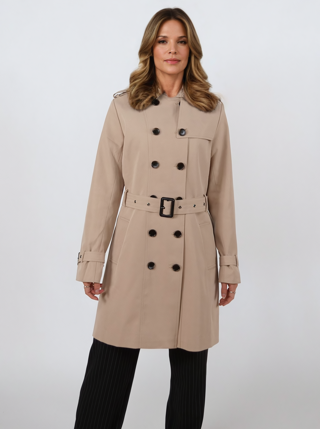 ILoveDaisy-trenchcoat, 90 cm. - Textiel - Dames - Kaki