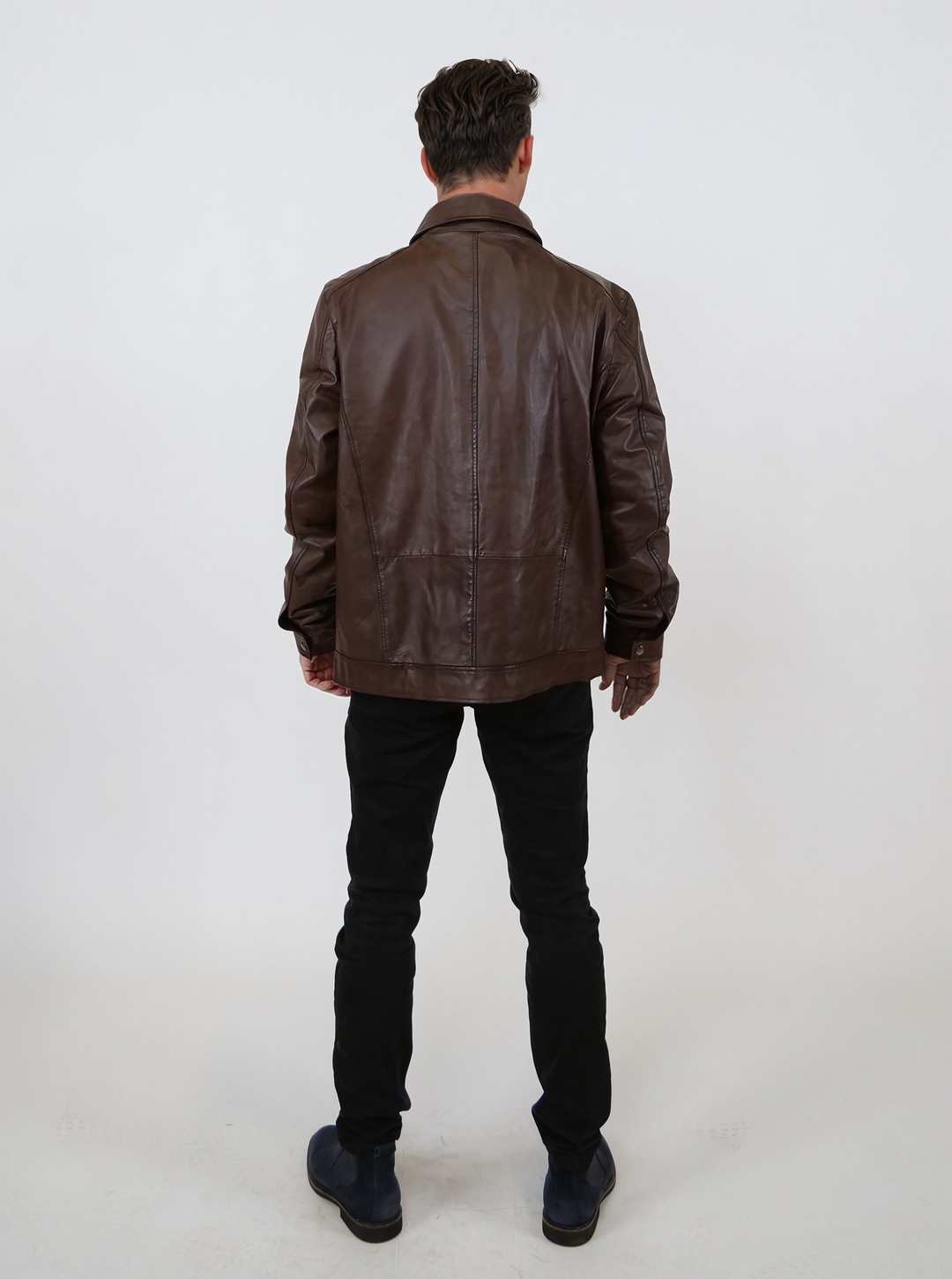 Ilirio, 70 cm. - Fårelæder - Mand - Cherry Brown