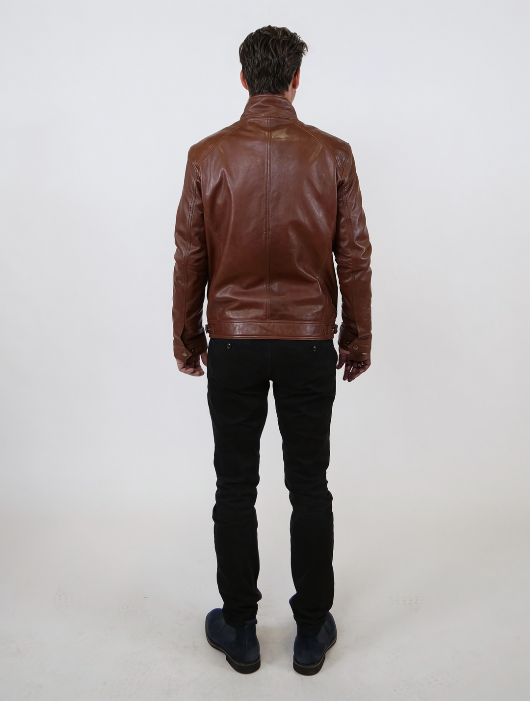 Leon, 68 cm. - Lammepolsk nappalæder -Mand - Kobberbrun