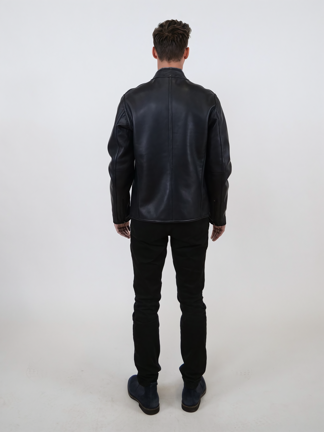 Ny Tommy, 70 cm. - Lamb Malli Leather - Man - Navy
