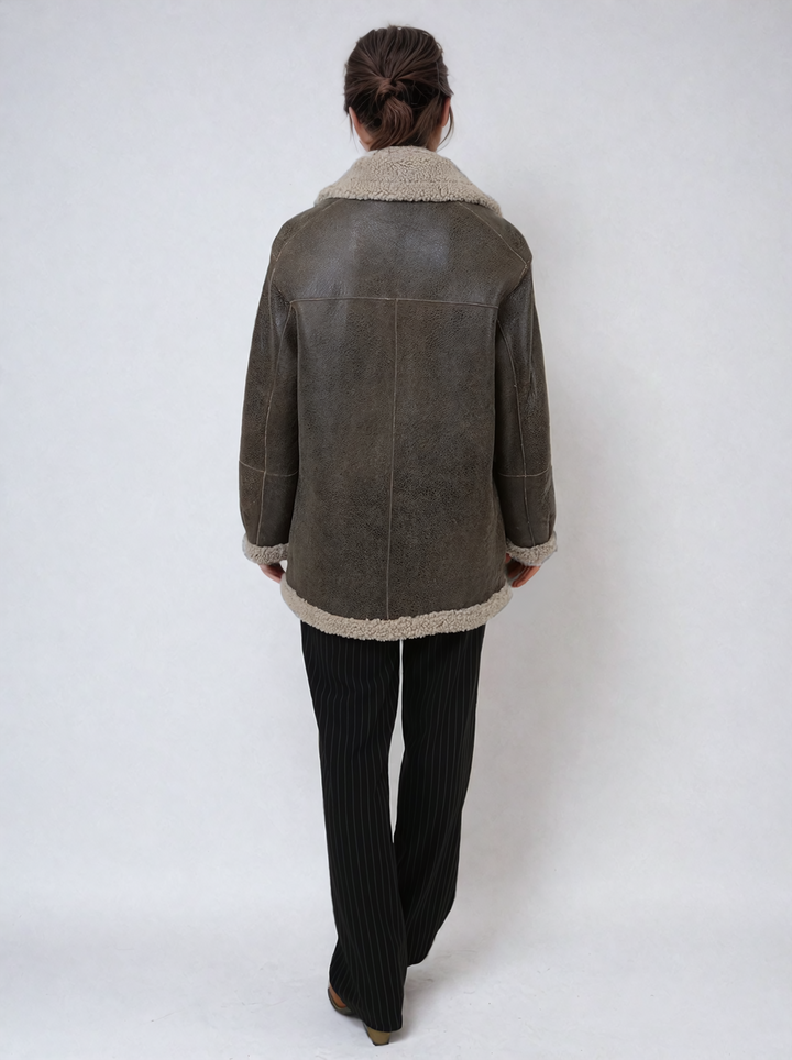 Honorine, 75 cm. - Kraag - Cool Lamb - Dames - Bruin