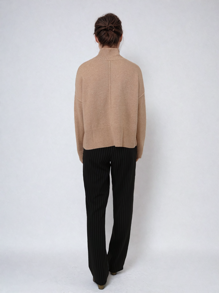 SY-23080 Pull - 100% PureCashmere - Accessoires - Amande
