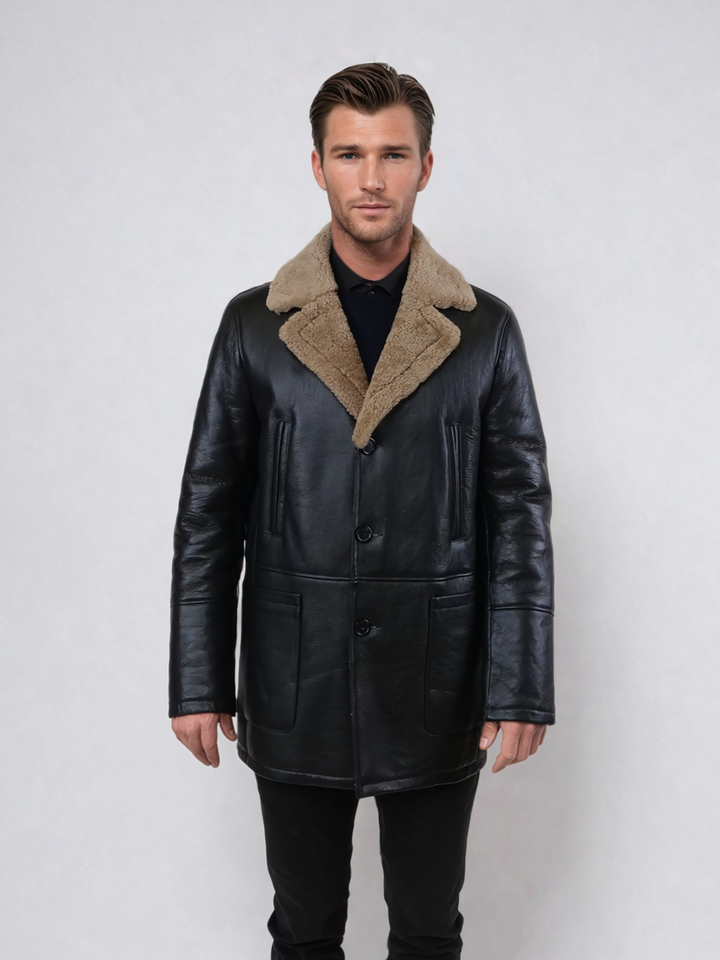 Georges, 82 cm - Rock Lamb shearling jakke - Man - Sort