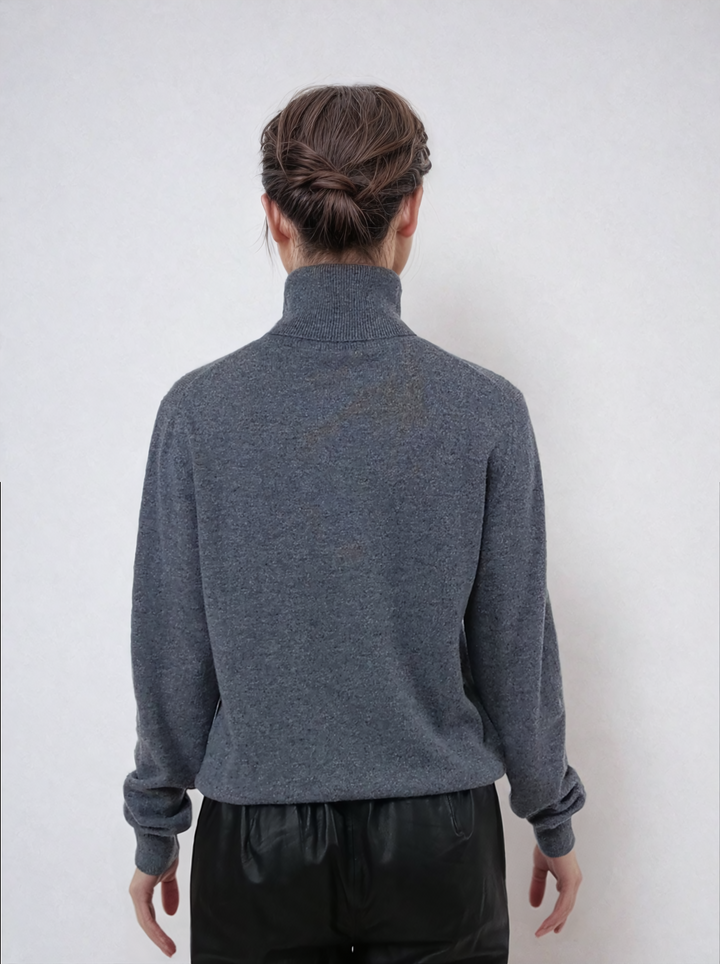 SY-23031 rullekrave - 100% PureCashmere - Tilbehør - Mørkegrå