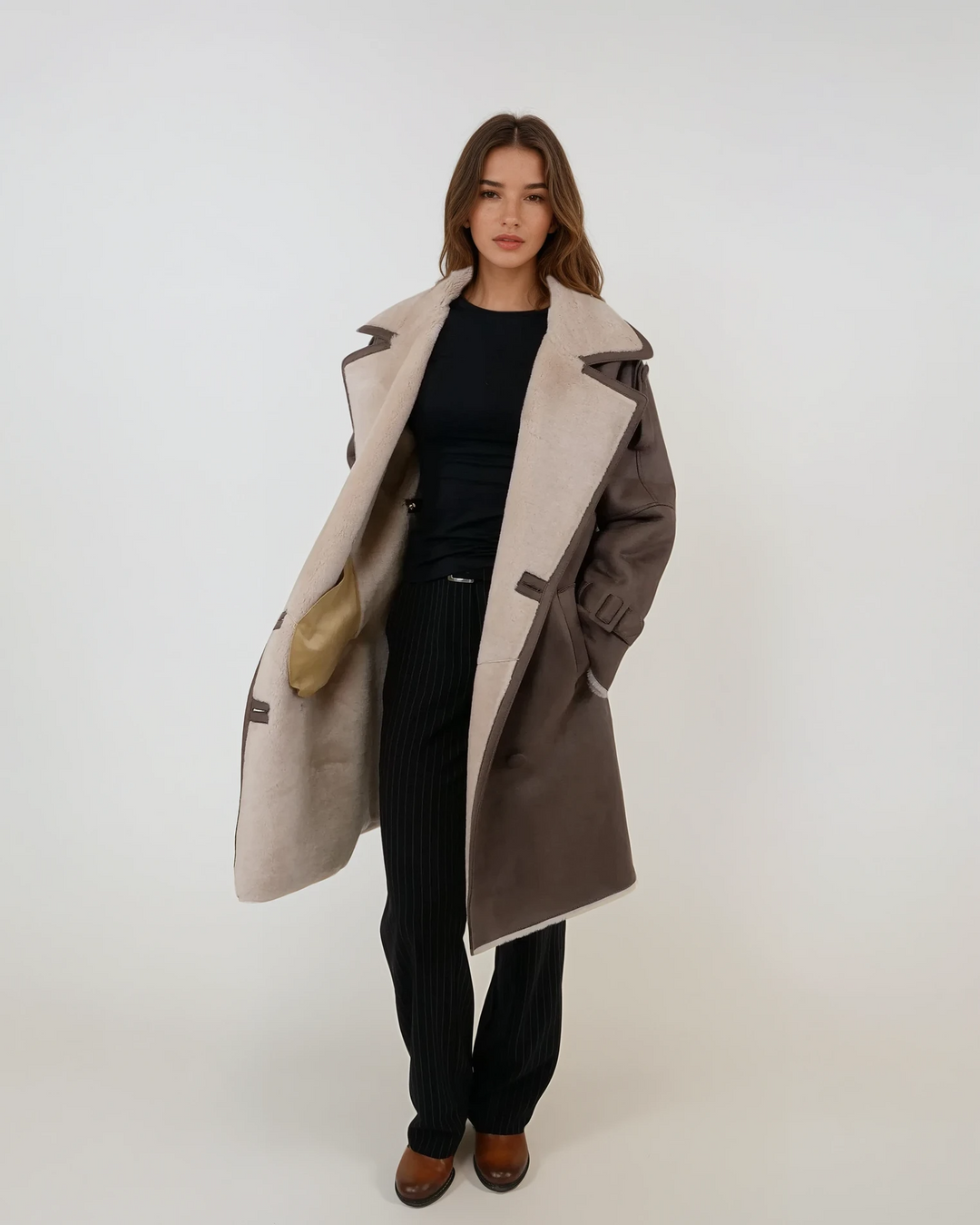 Ikra, 100 cm. - Krave - Air Wool - Damer - Taupe
