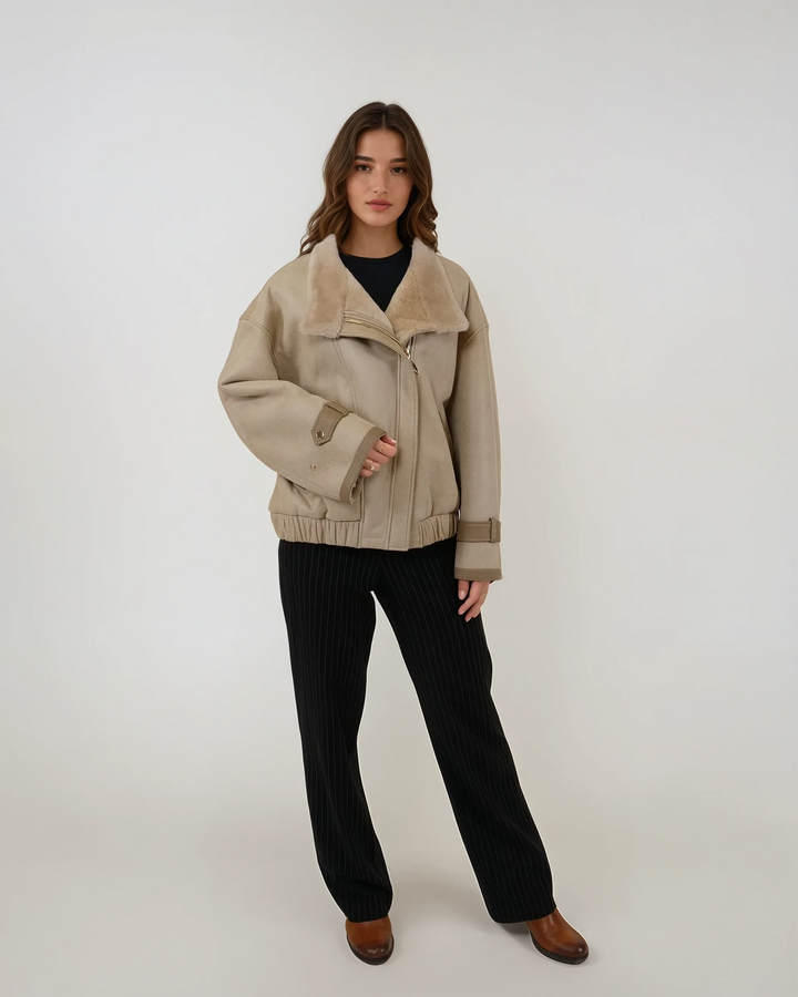 Isola, 58 cm. - Nappa Lamb - Dam - Beige