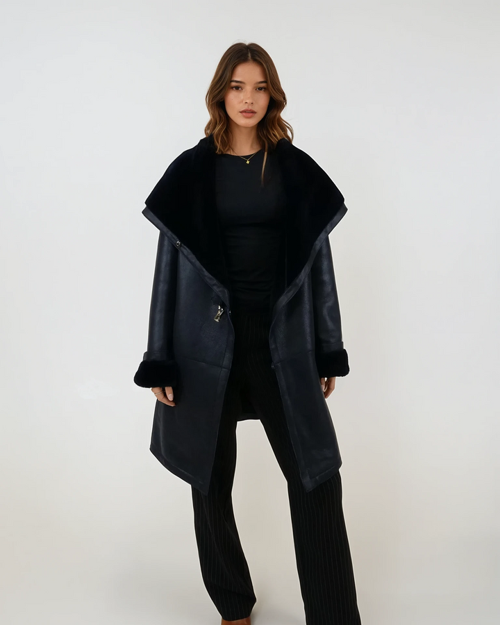 969,90 cm. - Capuz - Nappa Lamb Crack - Mulher - Marinha