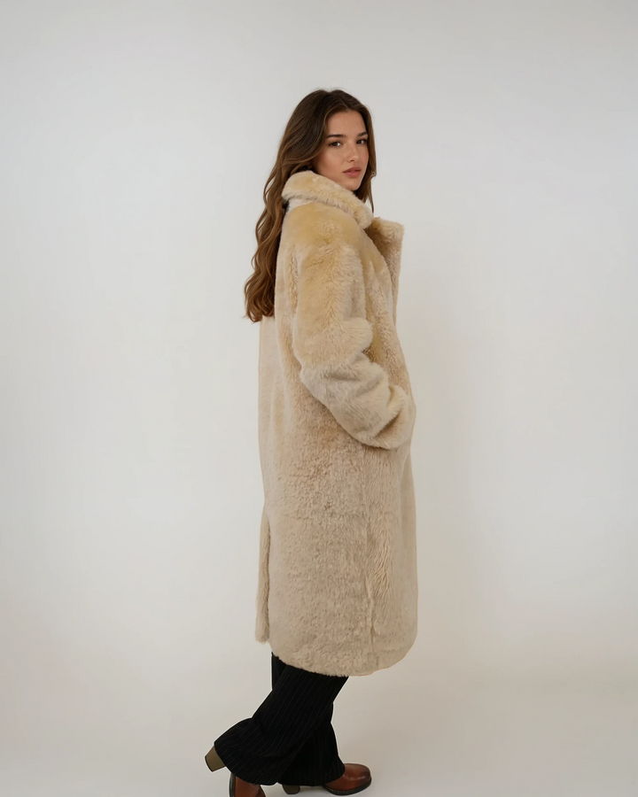 Izia, 105 cm. - Halsband - La Coon Lamb - Damen - Helles Kamel