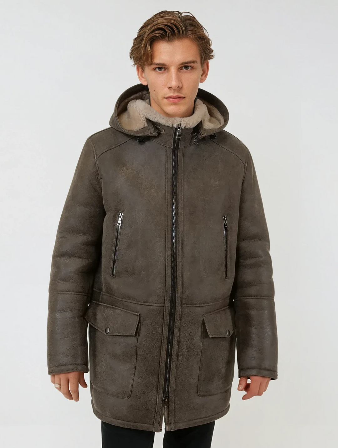 Iago, 85 cm. - Nappa Lamb Crack - Mand - Kamel