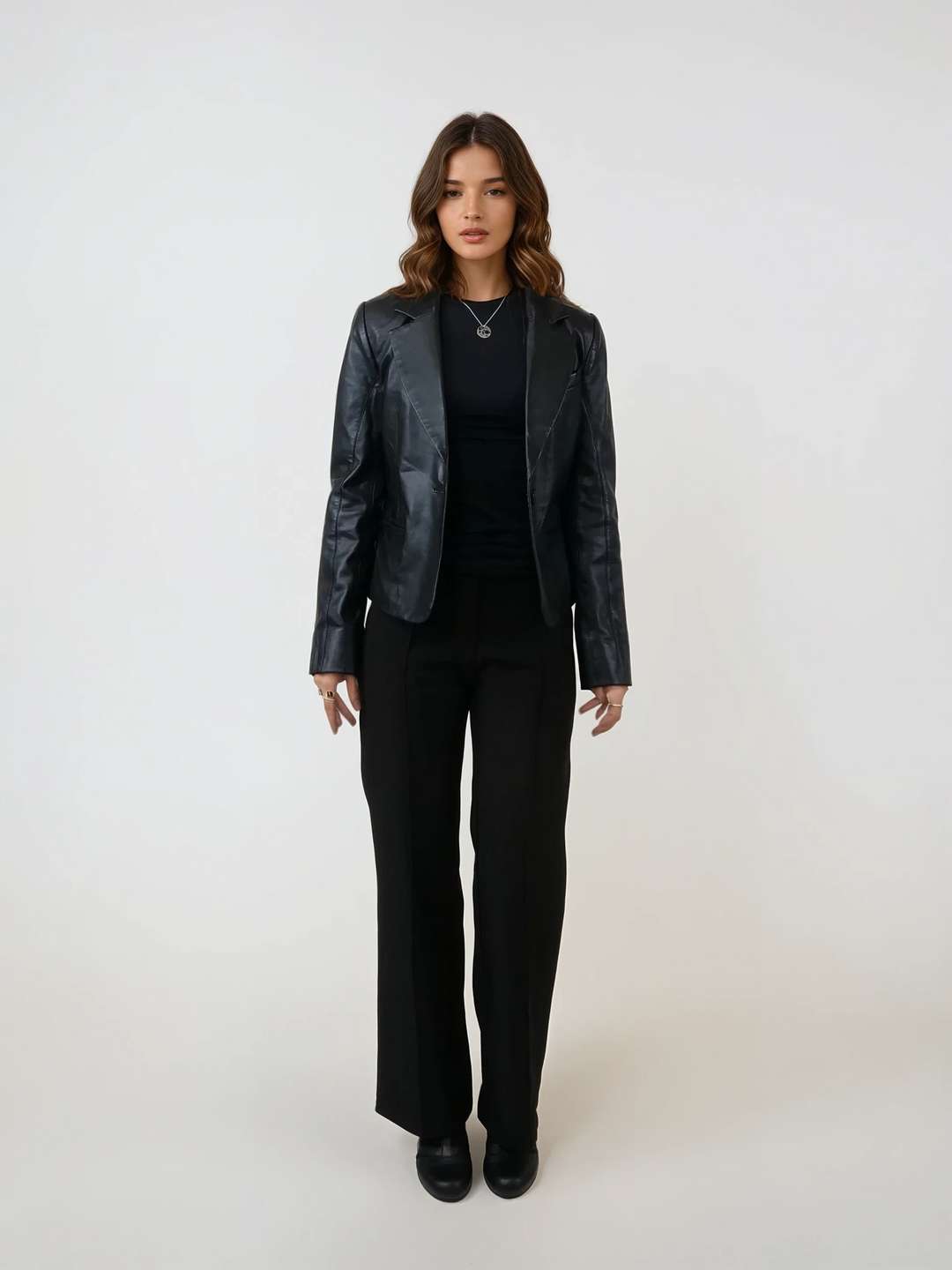 Lux 56 cm Blazer – Lamm – Damen – Schwarz