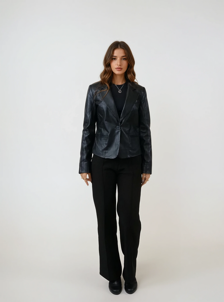 Lux 56 cm Blazer – Lamm – Damen – Schwarz