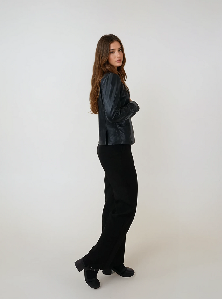 Lux 56 cm Blazer – Lamm – Damen – Schwarz