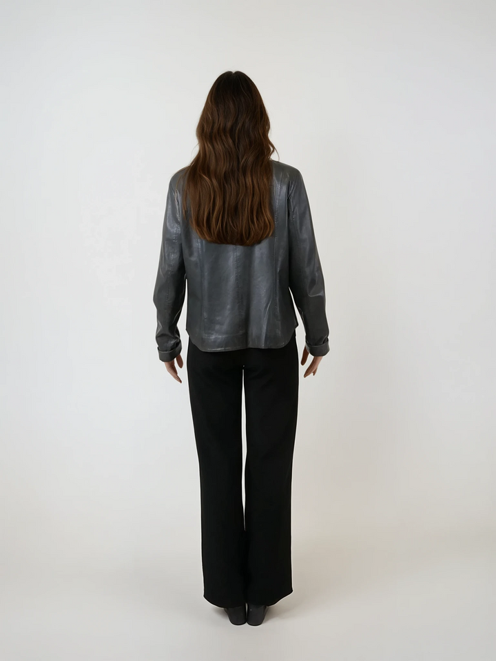 Desirae - Komfort, 60 cm. - Lamm-Malli-Leder - Mann - Blei