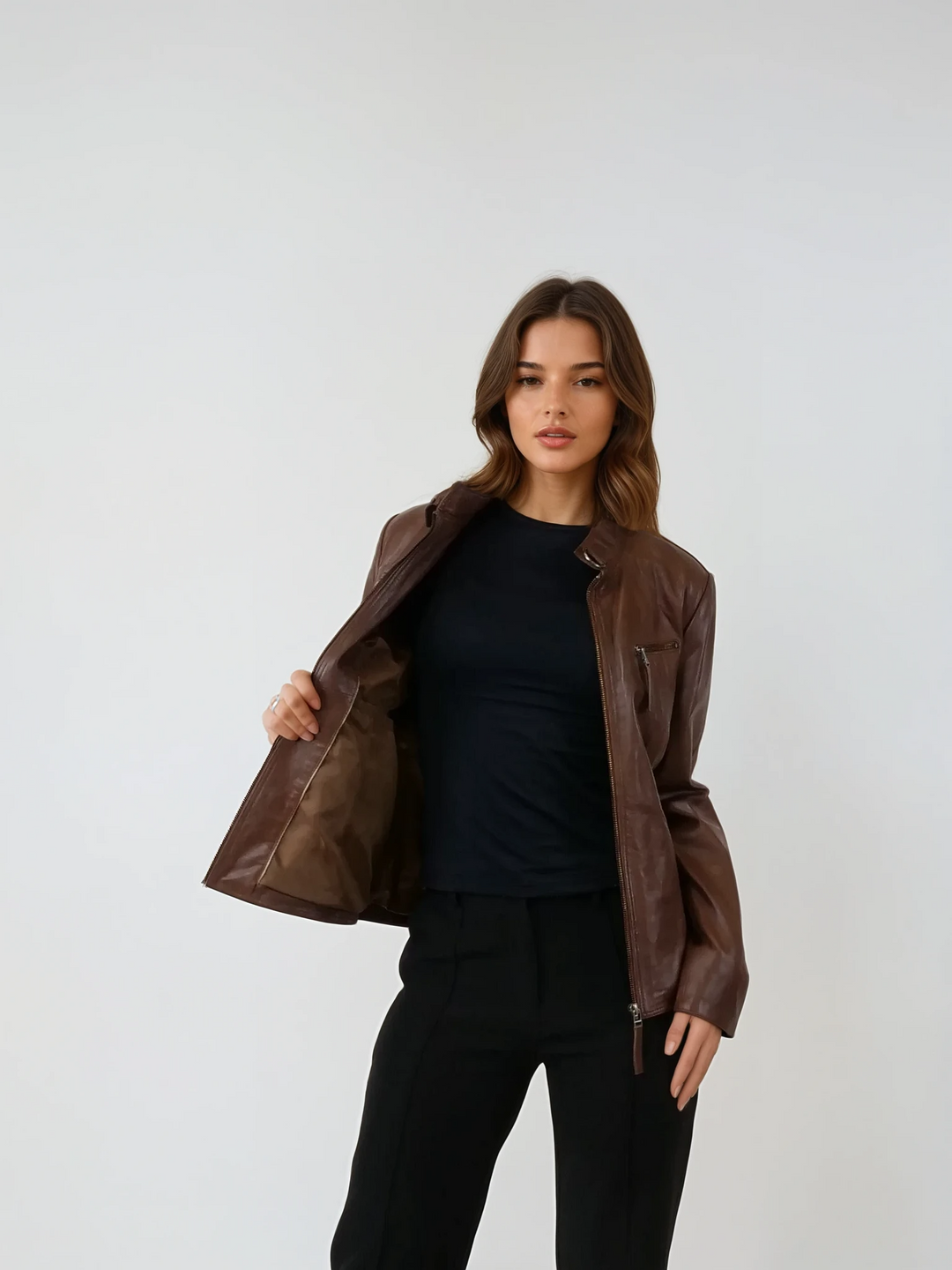 Juliette - Comfort, 60 cm. - Lamm Malli Läder - Dam - Cana Brown