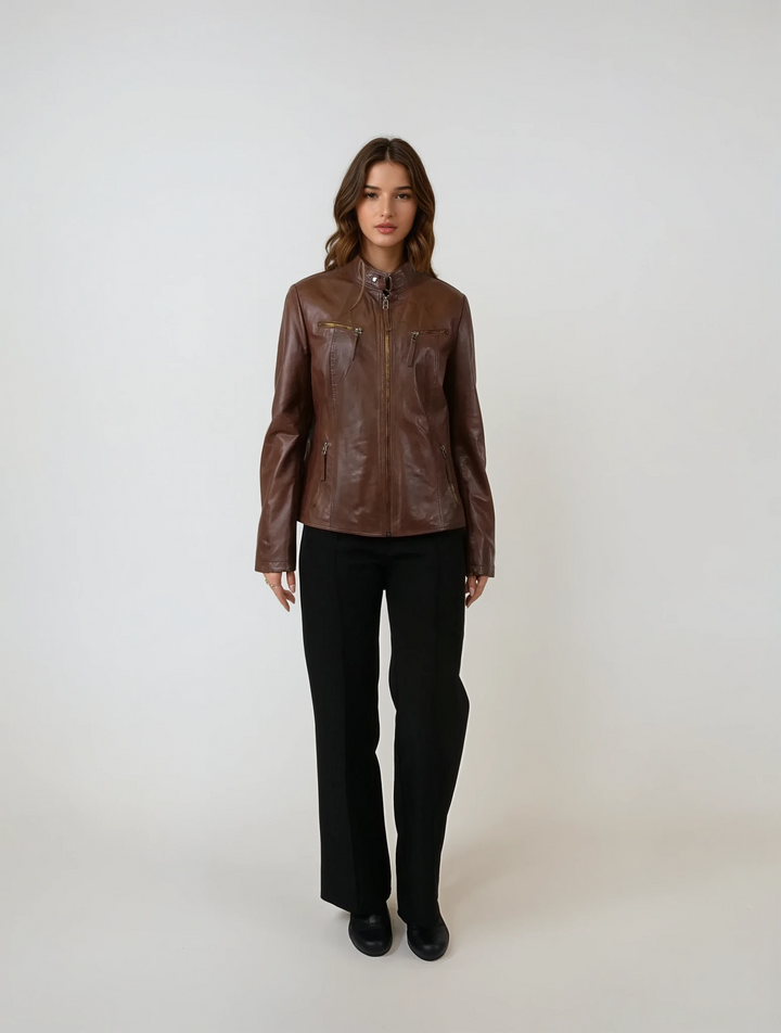Juliette - Comfort, 60 cm. - Lamm Malli Läder - Dam - Cana Brown