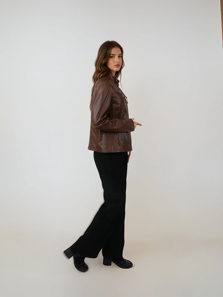Juliette - Comfort, 60 cm. - Lamm Malli Läder - Dam - Cana Brown