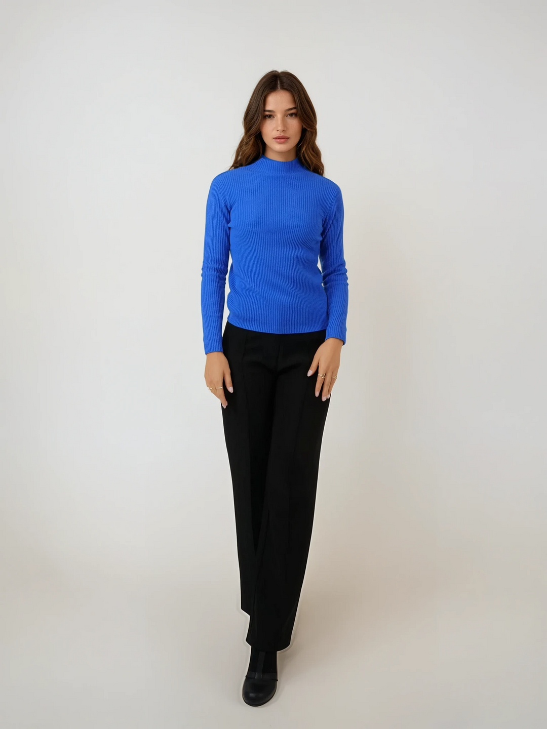 SY-25006 Pullover – 100 % reines Kaschmir – Damen – Marineblau