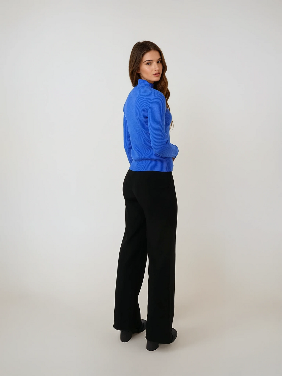 SY-25006 Pullover – 100 % reines Kaschmir – Damen – Marineblau