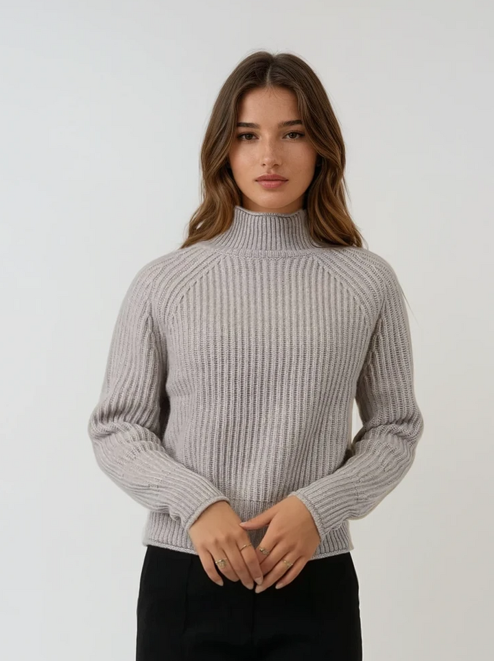 ZMSY-23516 Sweater - 100 % ren kashmir - Damer - Mørk creme