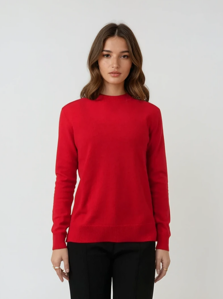 Amy-06 Sweater - 100% Pure Cashmere - Damer - Rød