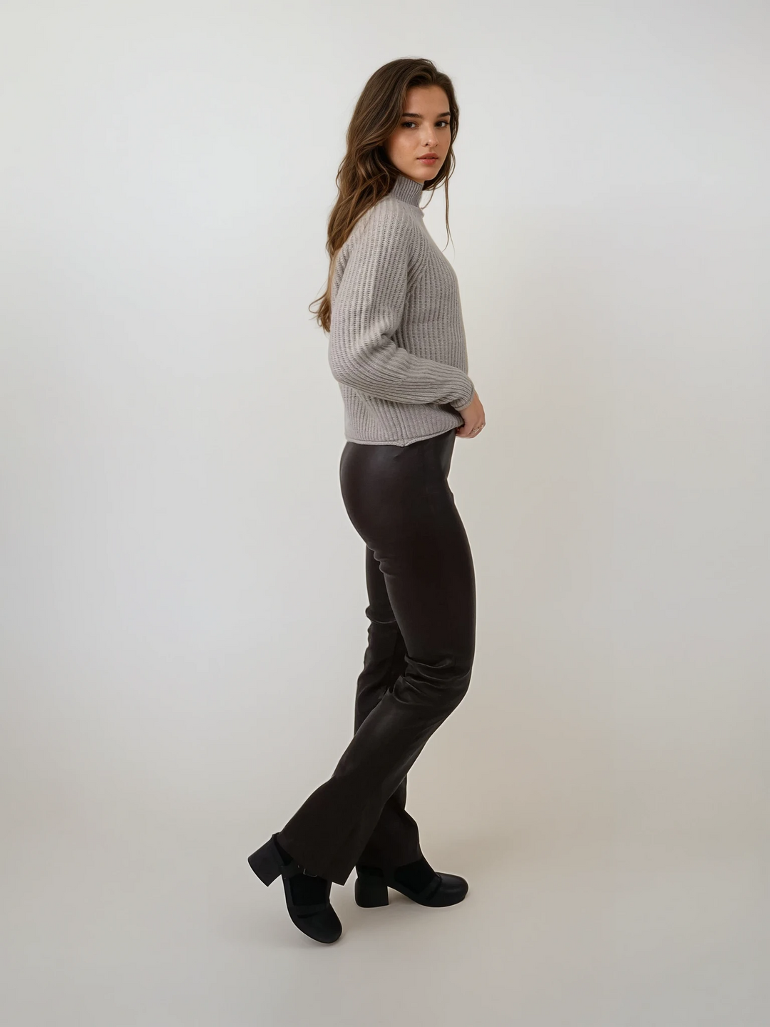 Farah Byxor - Lammstretchläder - Dam - Parker Cognac