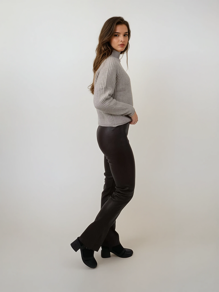 Farah Byxor - Lammstretchläder - Dam - Parker Cognac