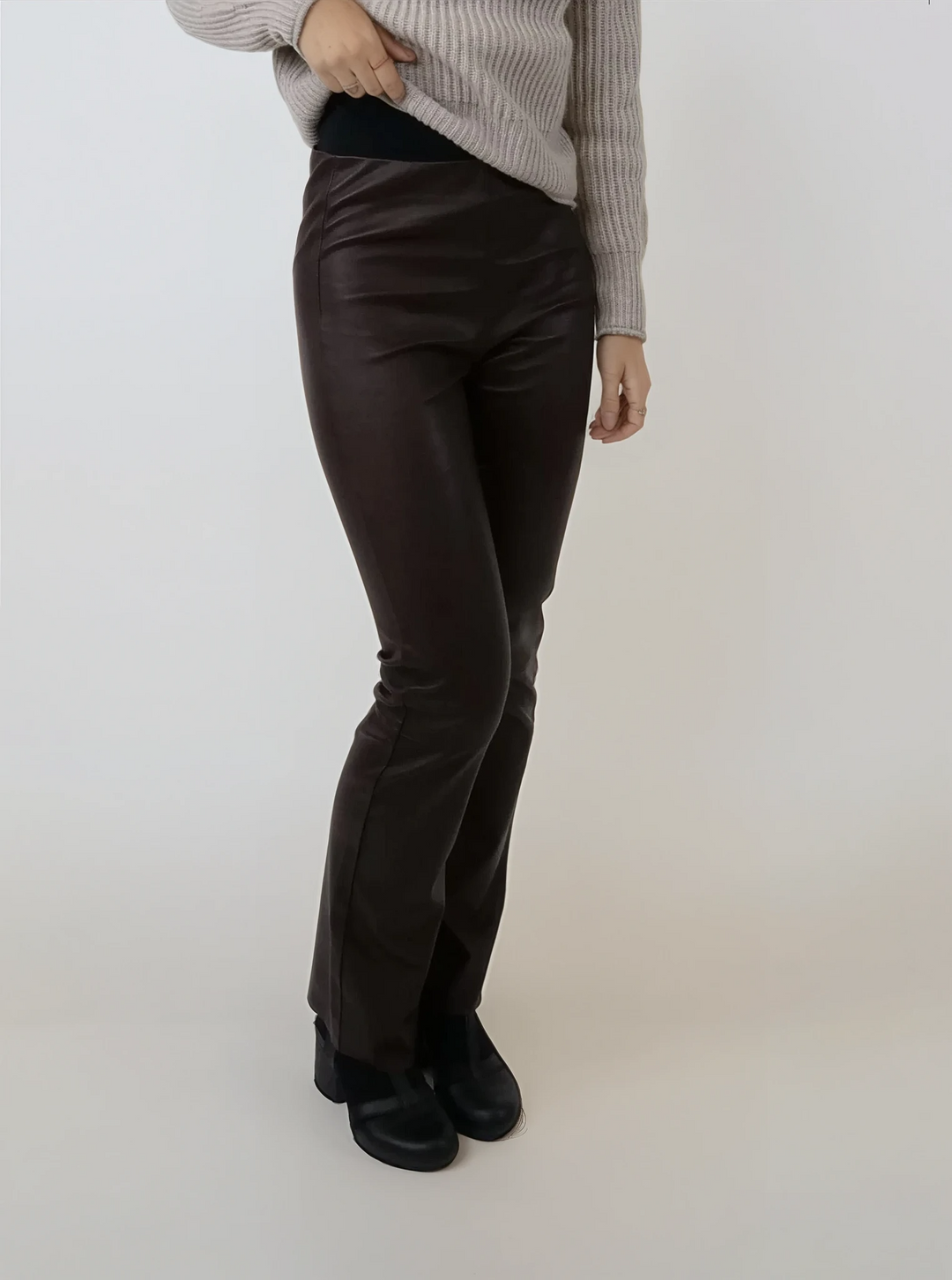 Farah Byxor - Lammstretchläder - Dam - Parker Cognac