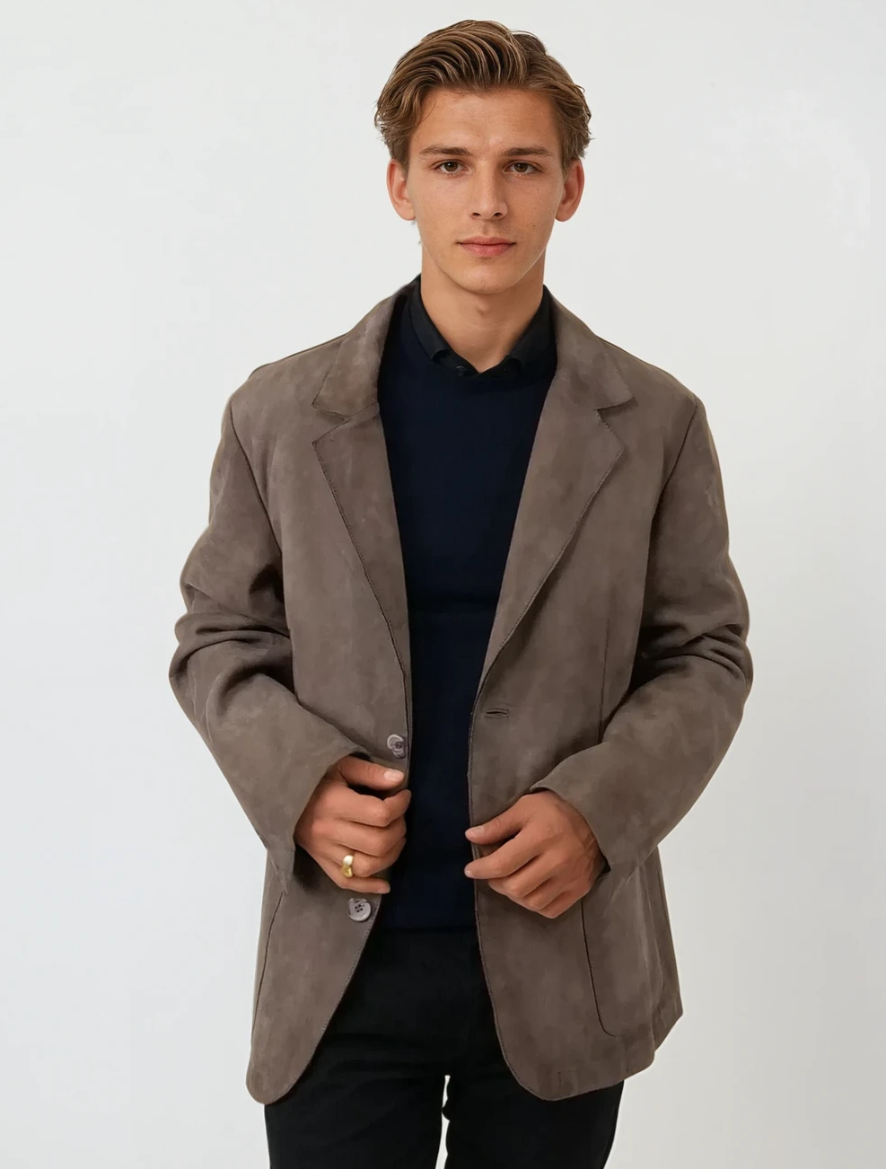 Franco Blazer, 72 cm. - Lammmocka - Man - Grå
