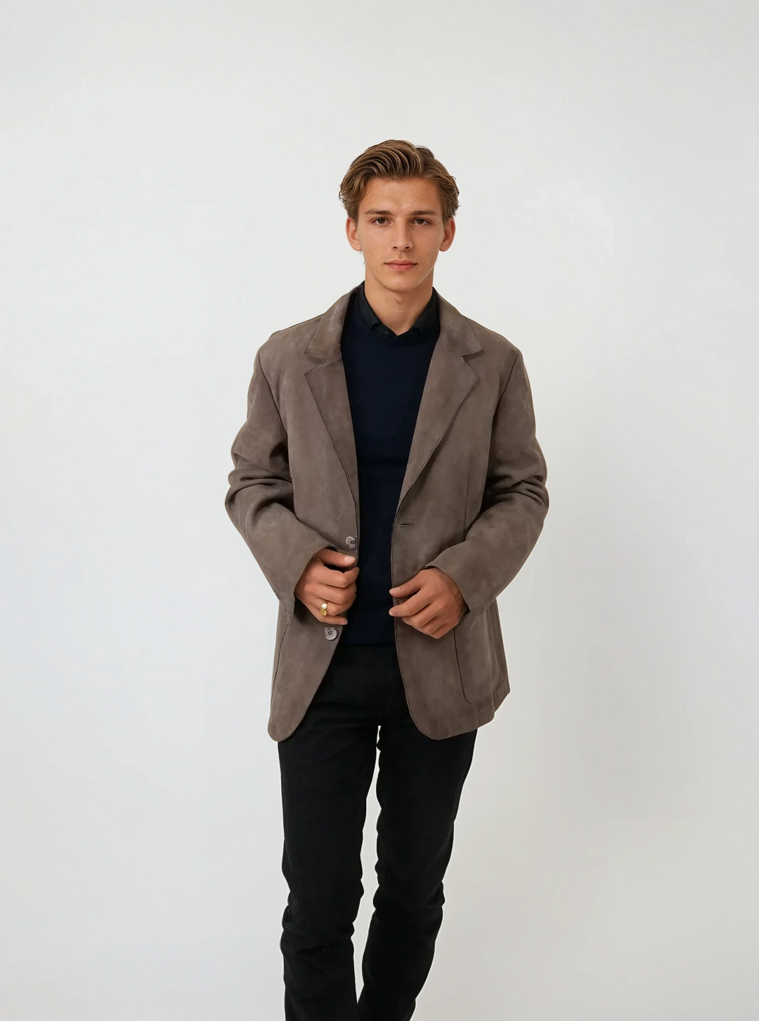 Franco Blazer, 72 cm. - Lammmocka - Man - Grå
