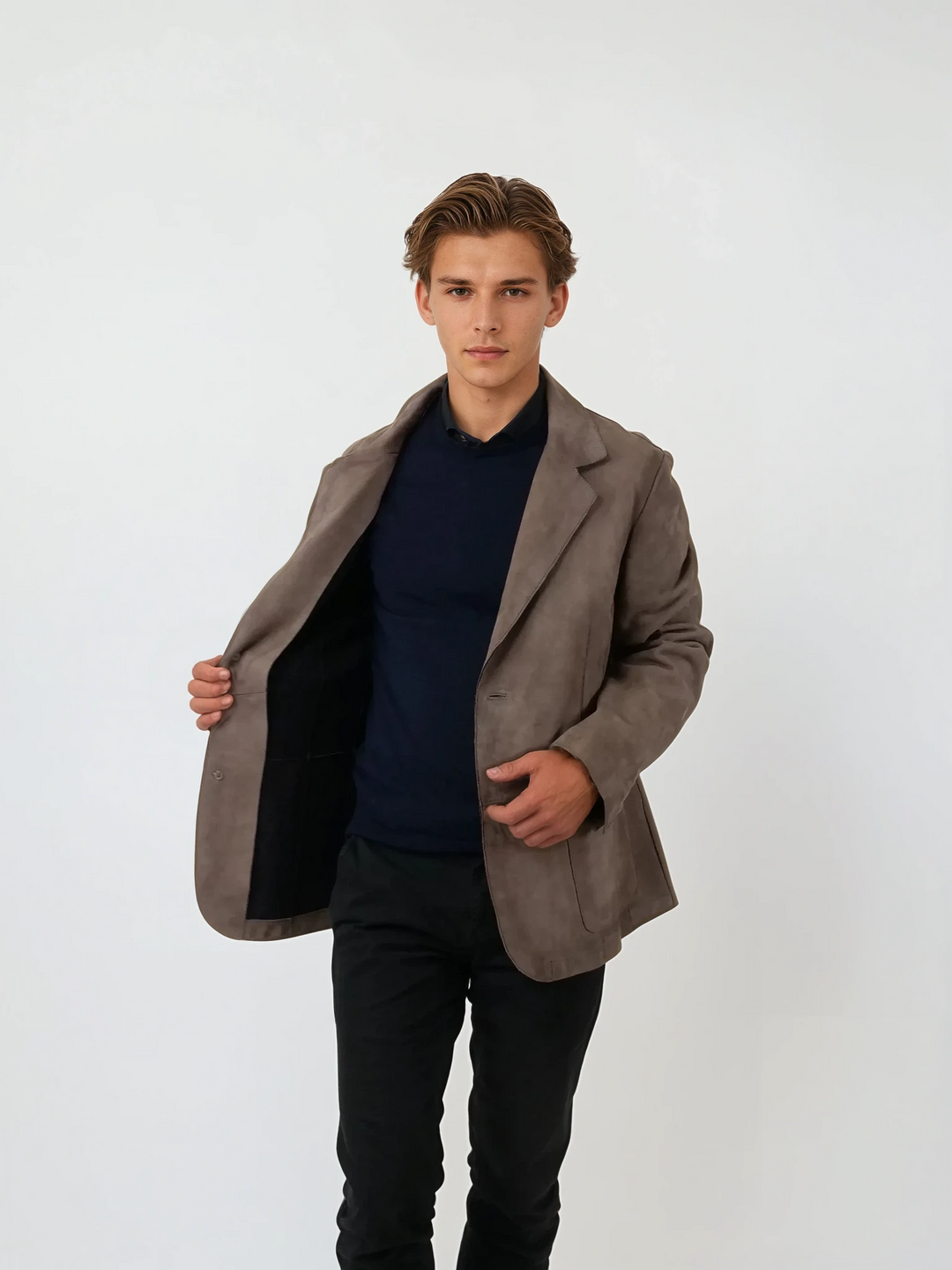 Franco Blazer, 72 cm. - Lammmocka - Man - Grå