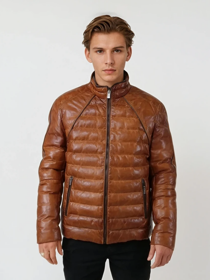 Freddy, 65 cm. - Lammelæder - Mand - Cognac