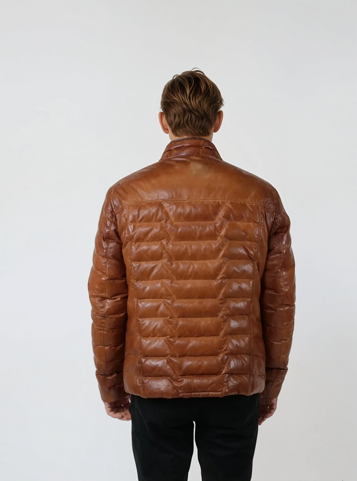 Freddy, 65 cm. - Lammelæder - Mand - Cognac