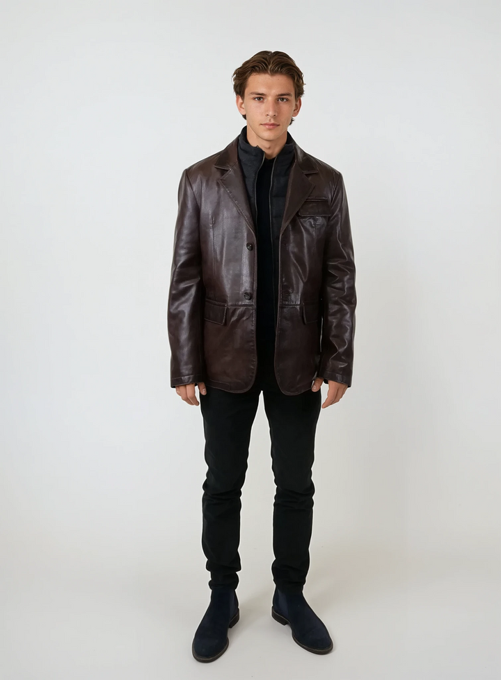Benit, 74 cm. - Lammleder - Herren - Braun