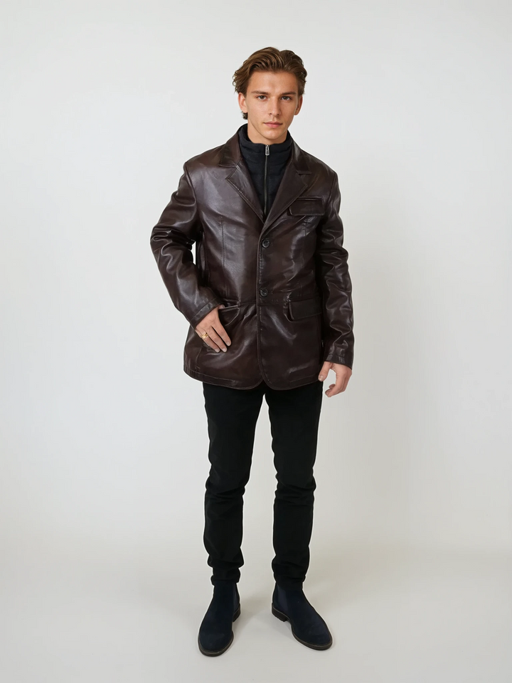 Benit, 74 cm. - Lammleder - Herren - Braun