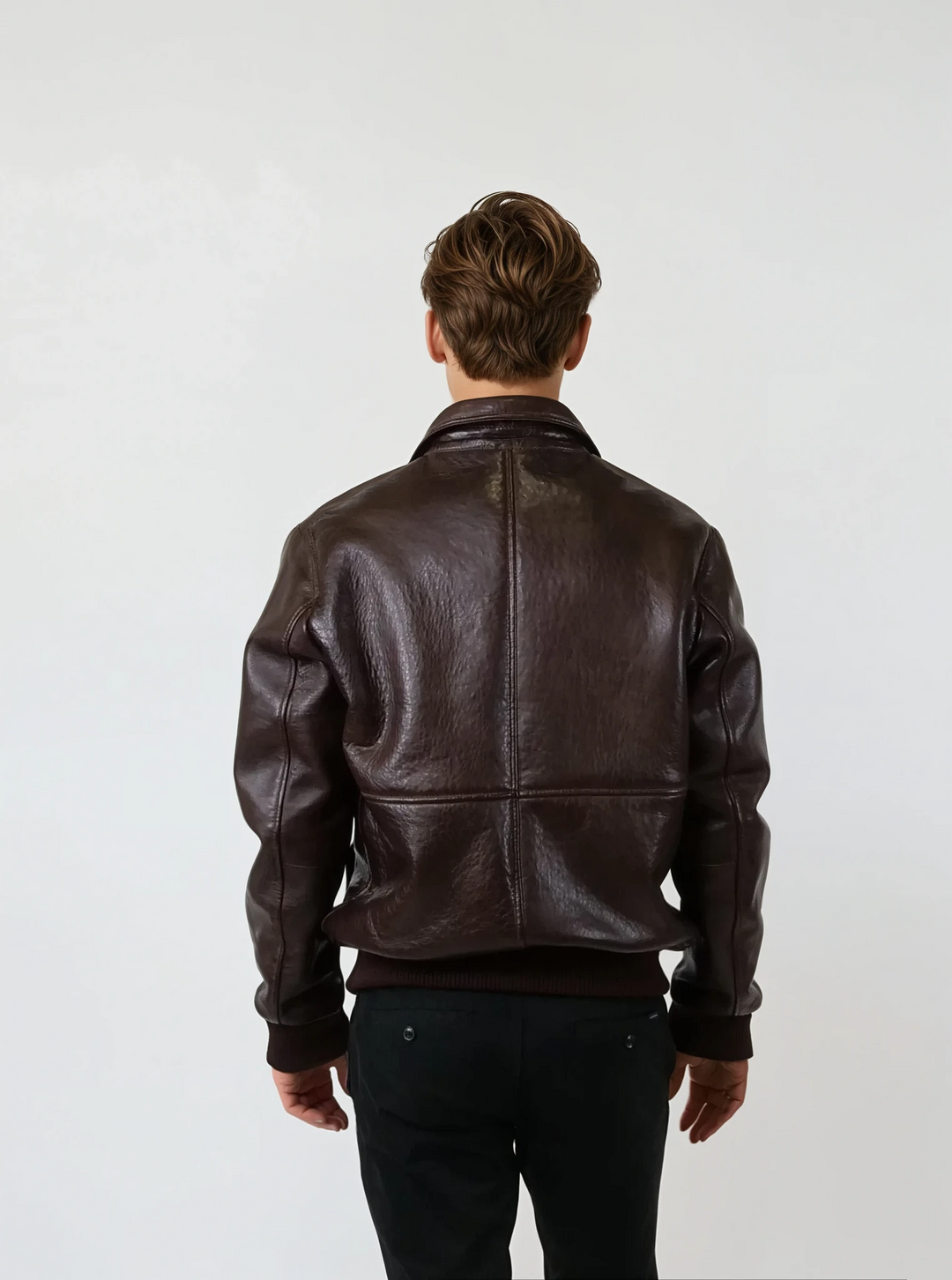 Fallon, 68 cm. - Lammelæder - Mand - Brun
