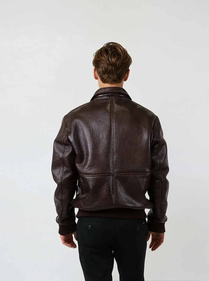 Fallon, 68 cm. - Lammelæder - Mand - Brun