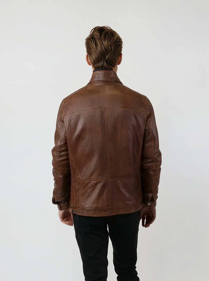 Audrick, 68 cm. - Lamm-Malli-Leder – Herren – Kupferbraun