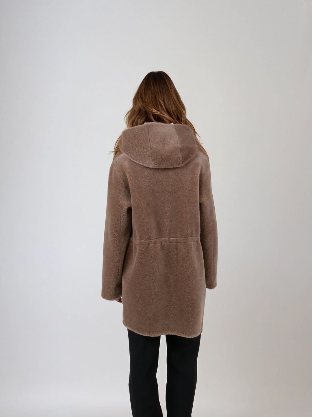Iric, 85 cm. - Kapuze - Air Wool - Damen - Kastanie