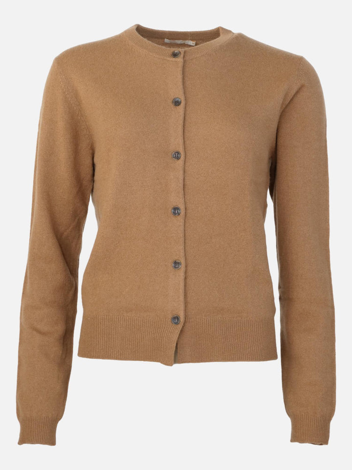 SY-23022 Cardigan - 100% Cashmere - Damer - Dark Camel