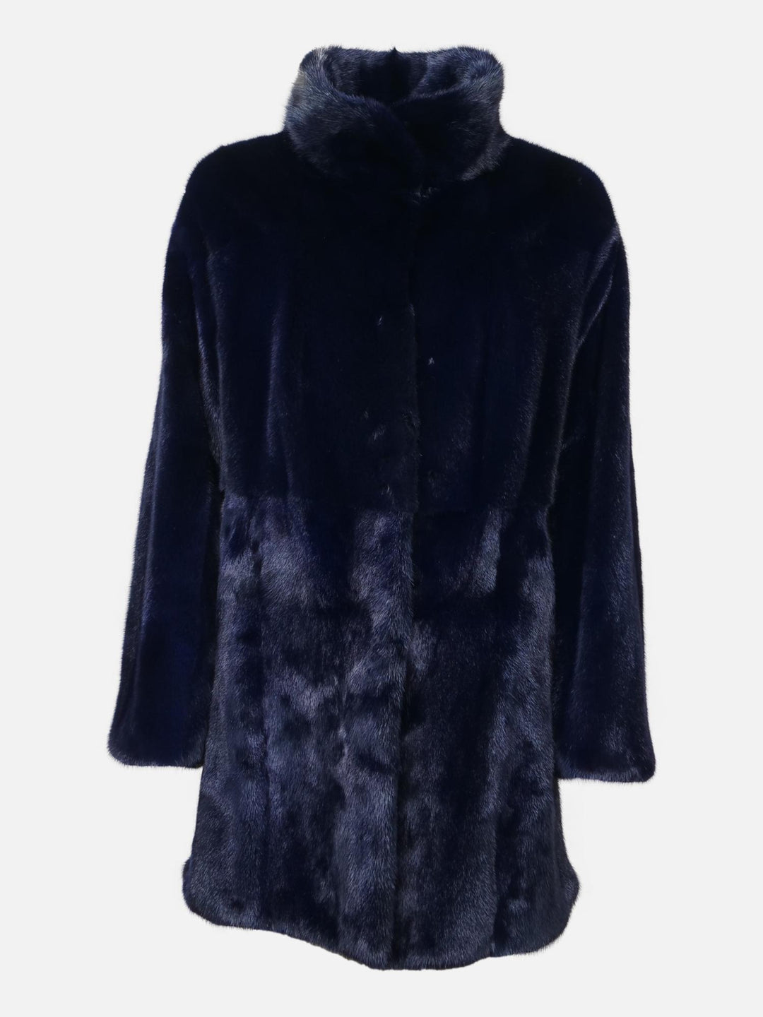 Ganaja, 85 cm. - Kraag - Mink - Dames - Marineblauw
