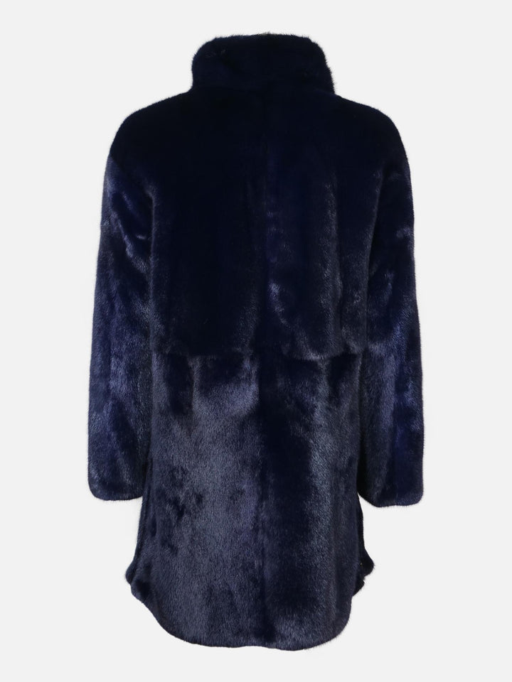 Ganaja, 85 cm. - Kraag - Mink - Dames - Marineblauw